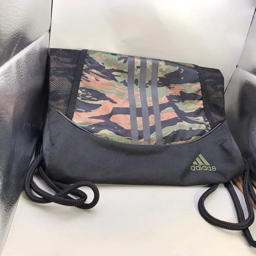 Adidas Alliance II Sackpack Camouflage‎ Front Black Back Backpack Bag